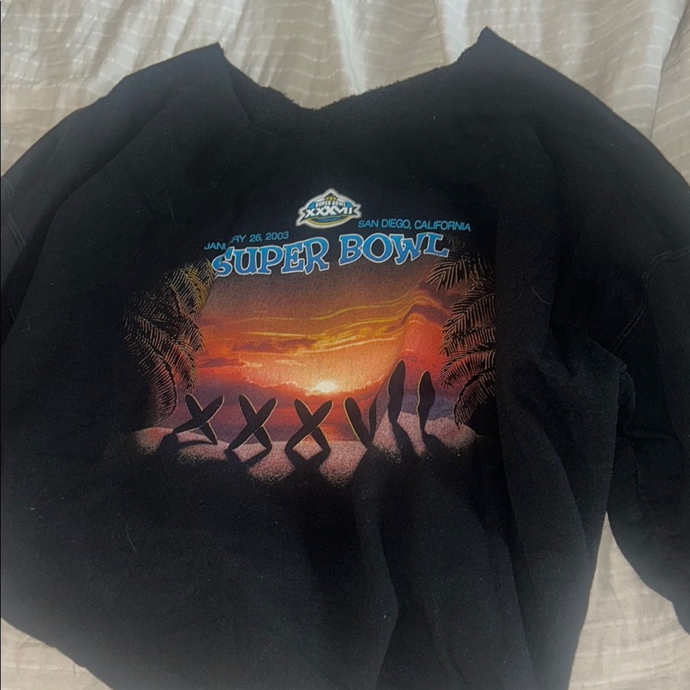 Black Super Bowl Graphic Sweater